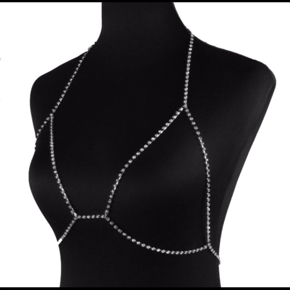 Back in stock* Crystal Rhinestone Bra Harness - Picture 3 of 5